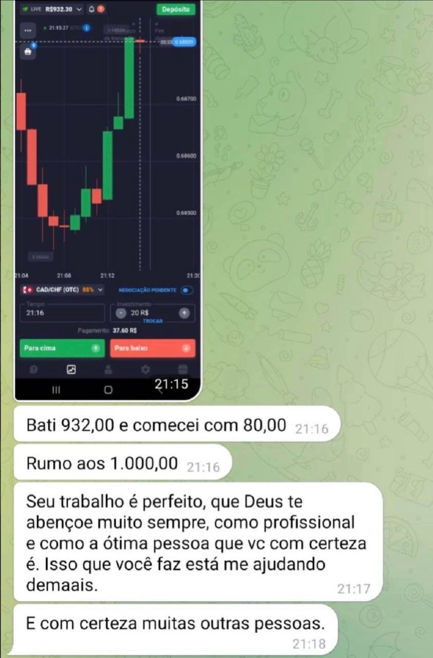 Depoimento real de cliente 10 com lucros usando o Imperador Trader