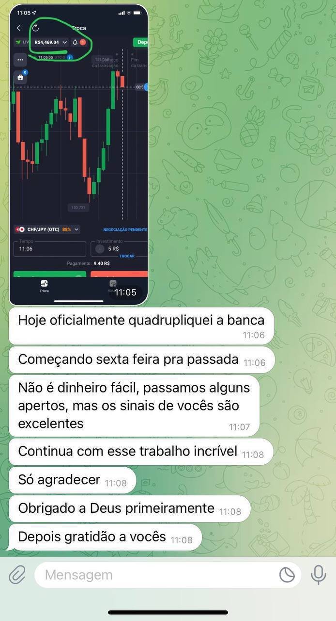 Depoimento real de cliente 13 com lucros usando o Imperador Trader