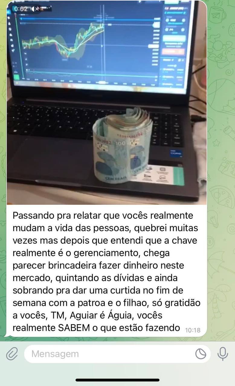 Depoimento real de cliente 3 com lucros usando o Imperador Trader